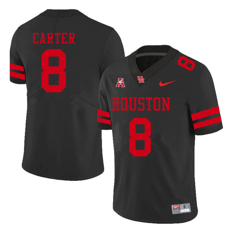 Men #8 KeSean Carter Houston Cougars College Football Jerseys Sale-Black